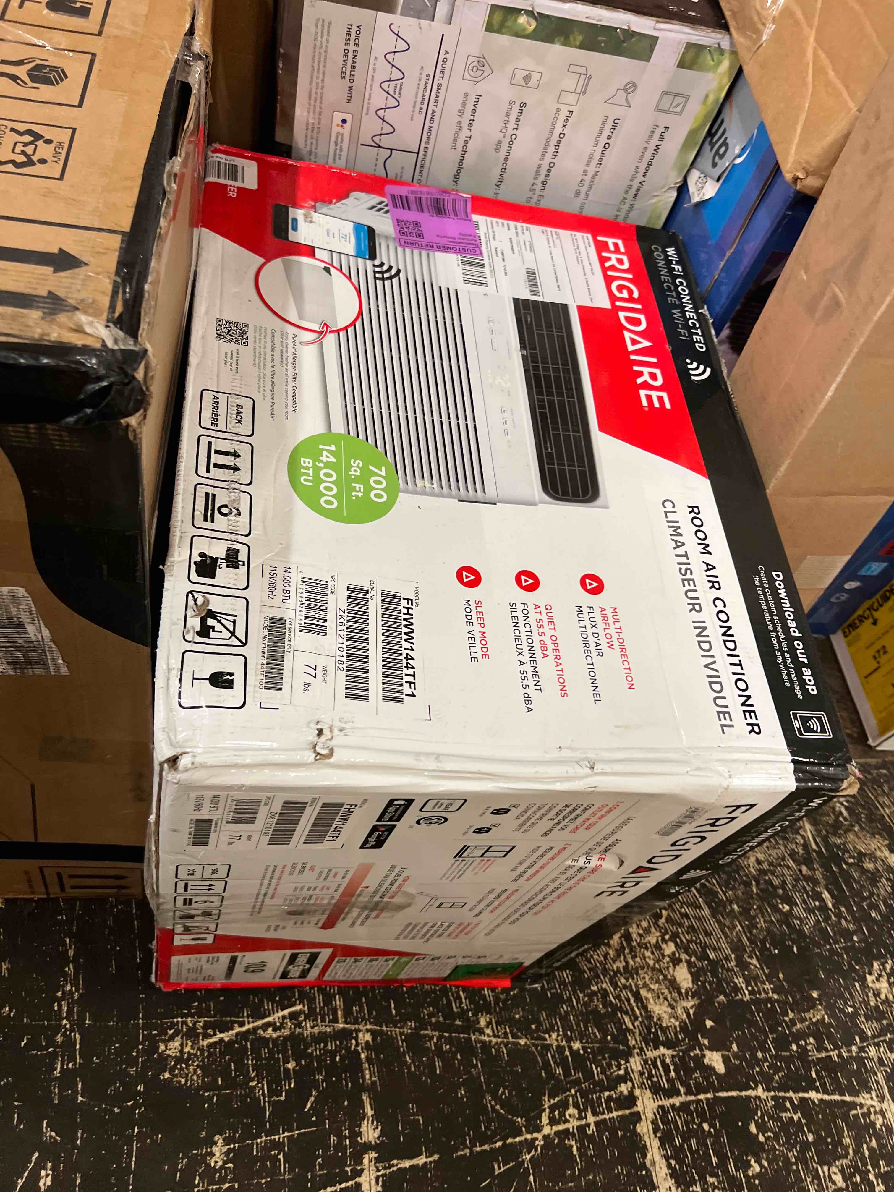 Condition photo showing New/Like New for frigidaire 14 000 btu window room air conditioner with wi-fi