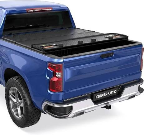 5.8ft quad hard truck bed tonneau cover compatible for 2019-2025 2026 chevrolet silverado gmc sierra 1500 (2019 new body) - 69.6 inch - w/o multi-flex tailgate and carbonpro 5.8ft quad-hard 2019-2025 1500 (2019 new body)