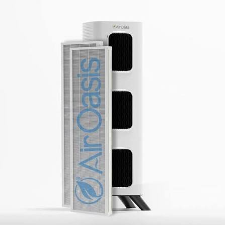 air oasis official iadaptair 2.0 h13 replacement filter set | only compatible with the air oasis iadapt air 2.0 large air purifier | aoia-2lrf