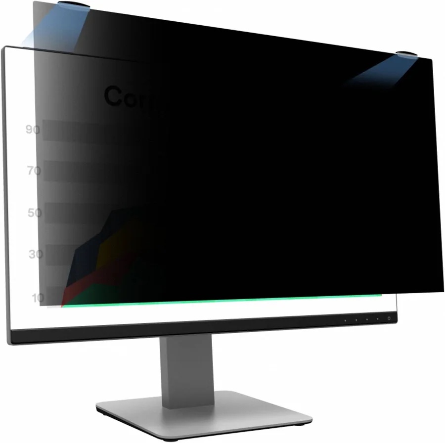 magnetic privacy screen for frameless computer monitor 23 inch 16:9 aspect ratio,hanging blue light screen protector eye protection anti-spy shield, 23in removable privacy filter