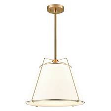 Light Society Emilio 15 Chandelier in Antique Brass/White