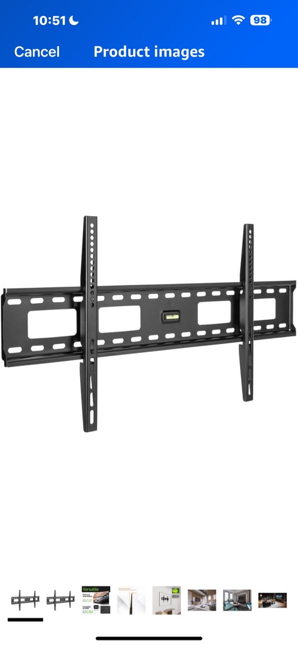 Ultra Slim Flat Secure VESA Compliant TV Wall Mount Bracket for Samsung 43" 50" 55" 65" 70" 75" 82" 85" 90" TVs Low 1.4" Profile Design, Heavy Duty Steel, Flush to Wall, Simple to Install