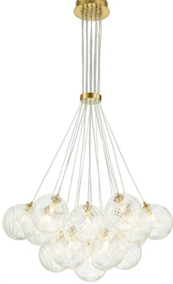 Newtown 19 - Light Cluster Glass Bubble Chandelier for Dining Room 
