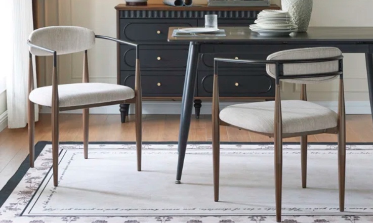 Nayalis Low Back Upholstered Dining Chairs ( Set of 2)