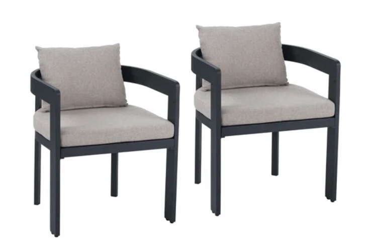 Jerry Aluminum Dining Chairs ( Set of 2)