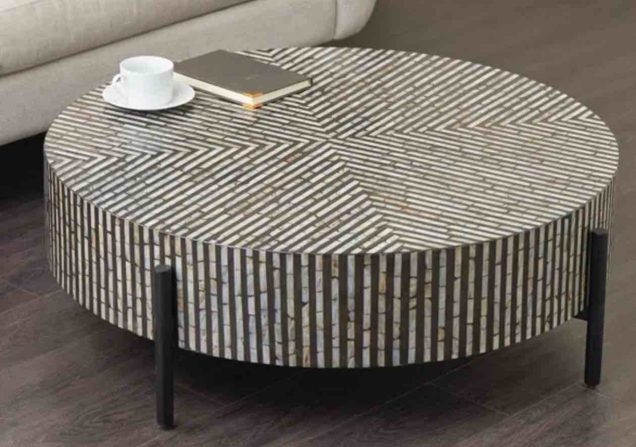 Maly Round Mother of Pearl Coffee Table 