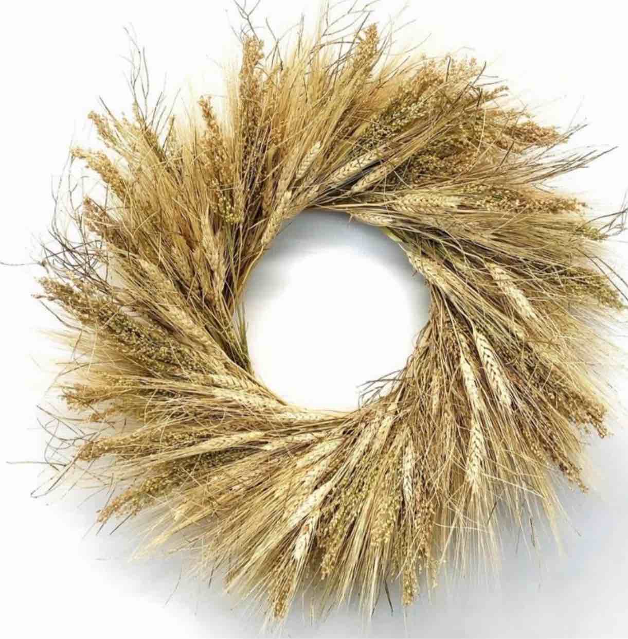 handcrafted dried mixed assortment wreath 