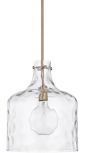 Capital Lighting 325717 1 Light 15 Tall Pendant - Brass