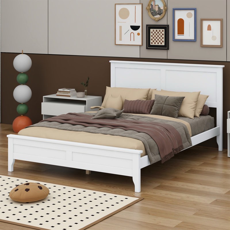 Modern Solid Wood Platform Bed