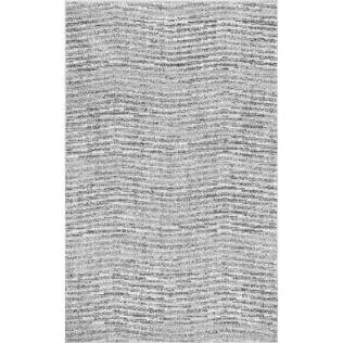 nuLOOM 2 5x 9'6 Performance Indoor Area Rug, Non-Shed, Power Loomed High-Traffic Area Rug for Living Room, Bedroom, Home, Sherill Grey