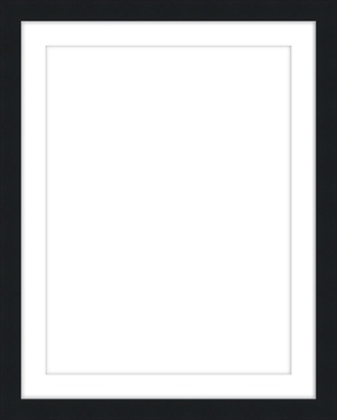 15x20 Matte Black Premium Picture Frame with Crescent Full Matte - Smoke Premium Suede (See Photos)