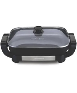 Hamilton Beach Durathon® Ceramic Skillet  12 x15  Removable Reversible Pan  38531