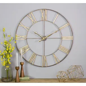 Bedford Round Metal Farmhouse Wall Clock