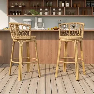 Areeas PE Wicker Outdoor 28.75 Bar Stool