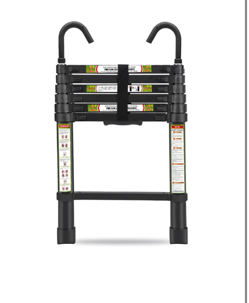 RIKADE Telescoping Ladder 6.5FT & Attic Ladder, Heavy Duty Aluminum with Non-Slip Feet, 330lb Capaci