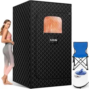 Sauna Box, Portable Steam Sauna, Portable Sauna for Home, Sauna Tent with Steamer, 9 Levels, 2.6' x 2.6' x 5.9'