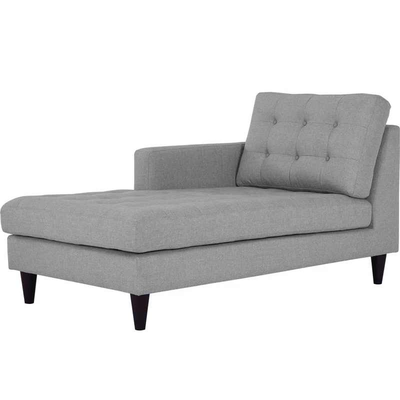 Modway Carson Carrington Humlebaek Right-Arm Upholstered Fabric Chaise (Dirty/Stained Side & Cushion/Cosmetic Damage to Feet)