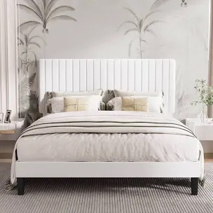 Queen Dunphy Upholstered Platform Bed with Adjustable