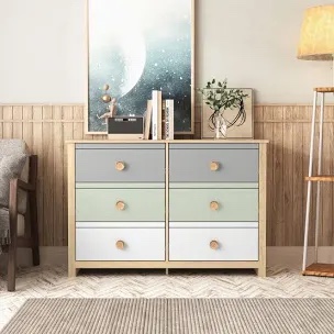 Bustillo 46.1" Wide 6 Drawer Dresser