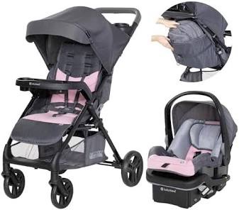 (Stroller only) Baby Trend Passport® Cargo Stroller Travel System with EZ-Lift™ PLUS Infant Car Seat, Pink Bamboo