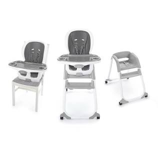 (Gently used )Ingenuity SmartClean Trio Elite 3-in-1 Convertible Baby High Chair, Toddler Chair, and Dining Booster Seat, For Ages 6 Months and Up, Unisex - Slate