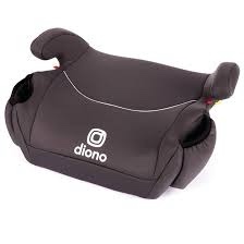 Diono Solana, No Latch, Single Backless Booster Car Seat, Lightweight, Machine Washable Covers, Cup Holders, Black