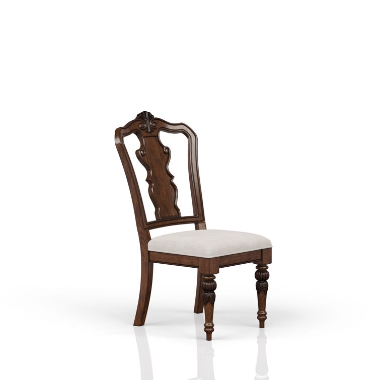Beaune Solid Wood W/ Upholstered Seat Side Chair (Set of 2)