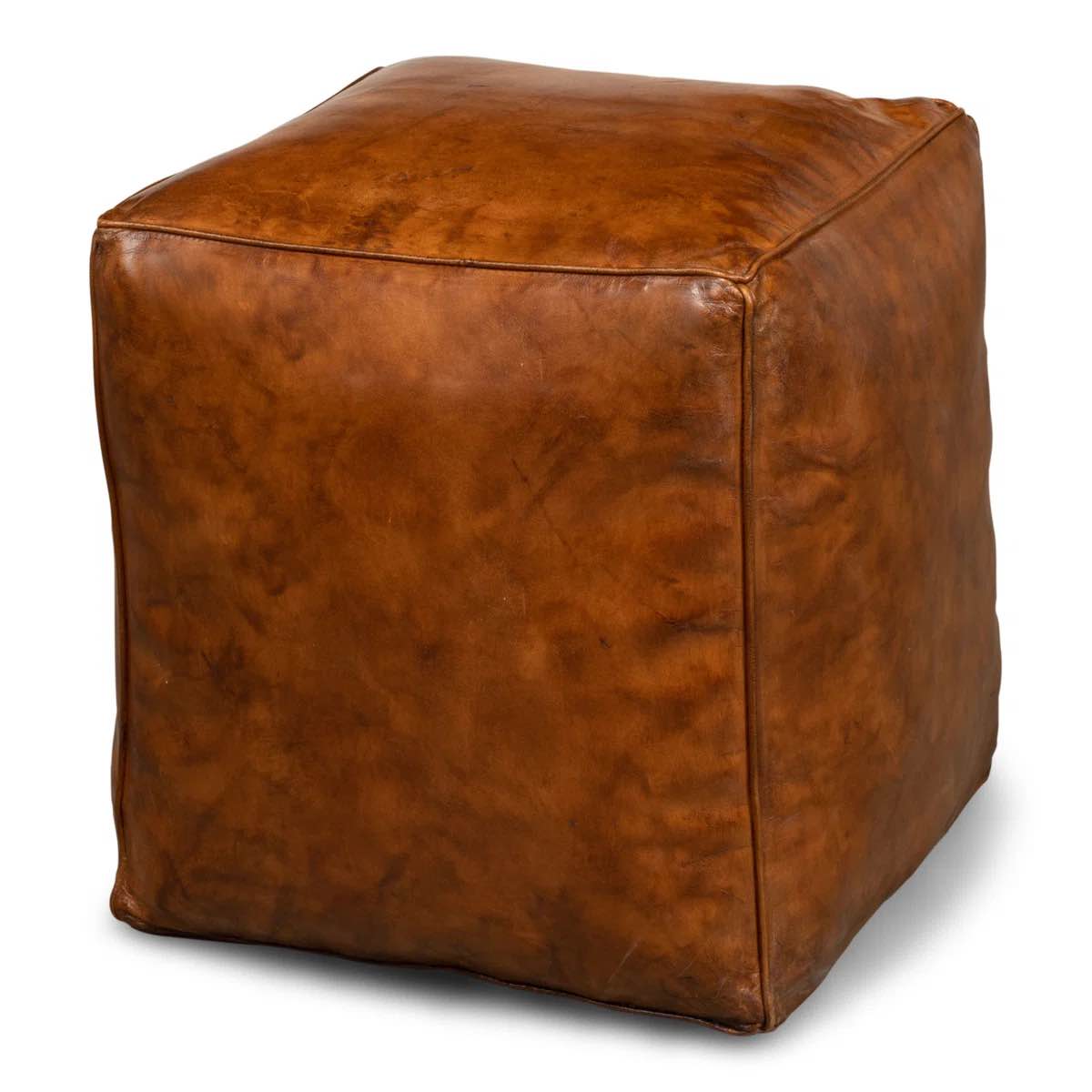 Wolfforth Leather Ottoman By Charlton Home®