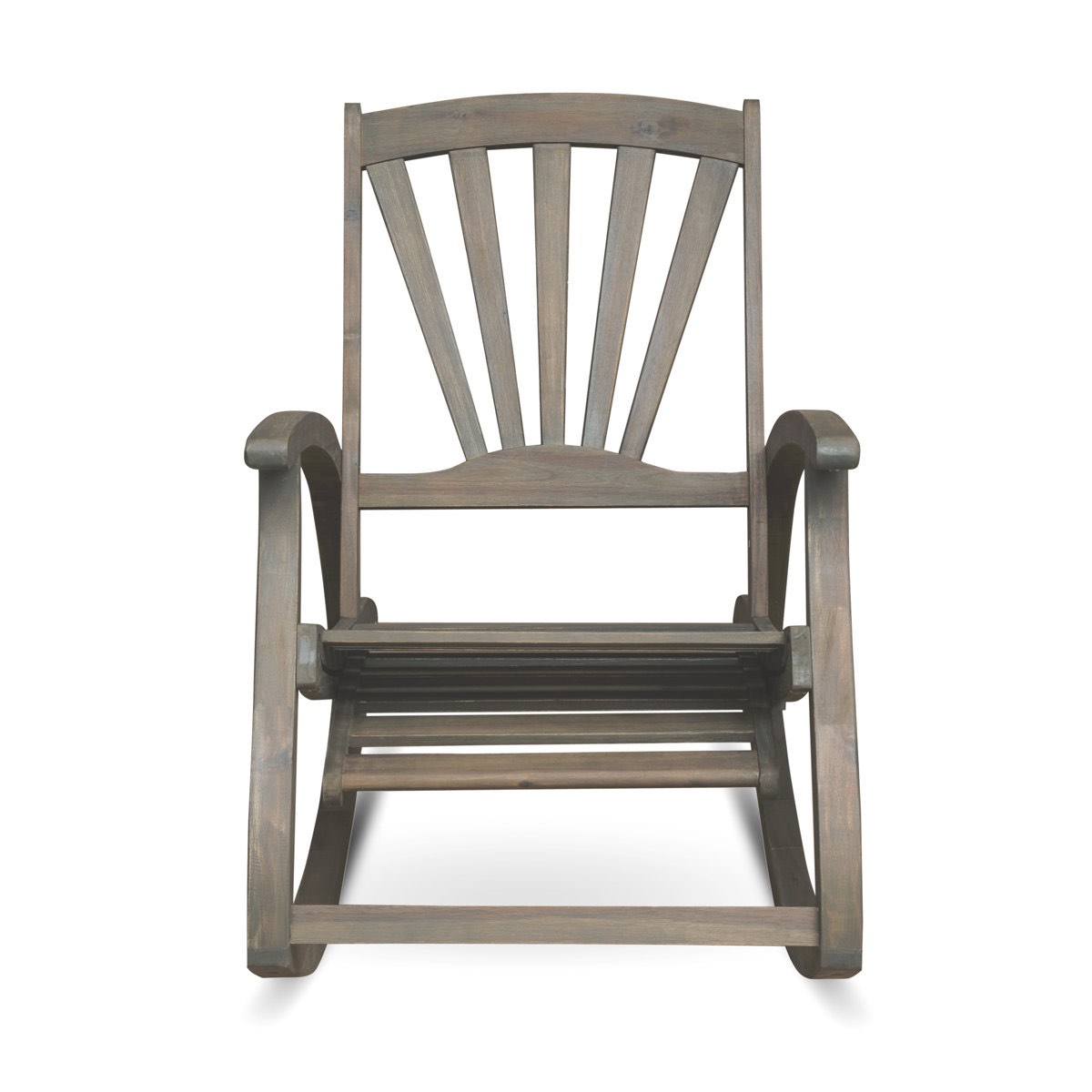 Outdoor Sabrina Rocking Solid Wood Chair (Set of 2) By Rosecliff Heights