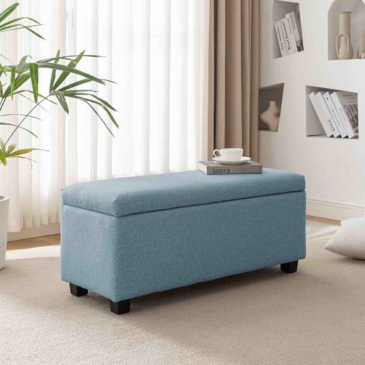 Ebern Designs Hekla Fabric Flip Top Storage Bench By Ebern Designs