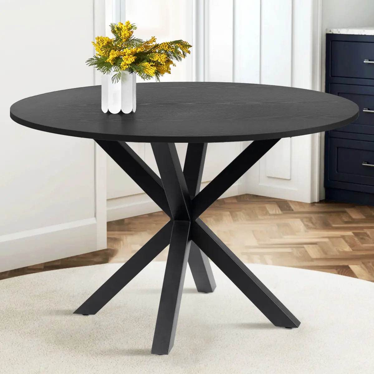 Oliver 39" Modern Round Dining Table OLIVER-WD-BK