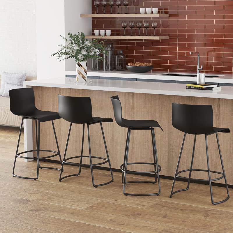 Hardware needed. Cleek Swivel Counter Stool with Metal Frame (Set of 4)