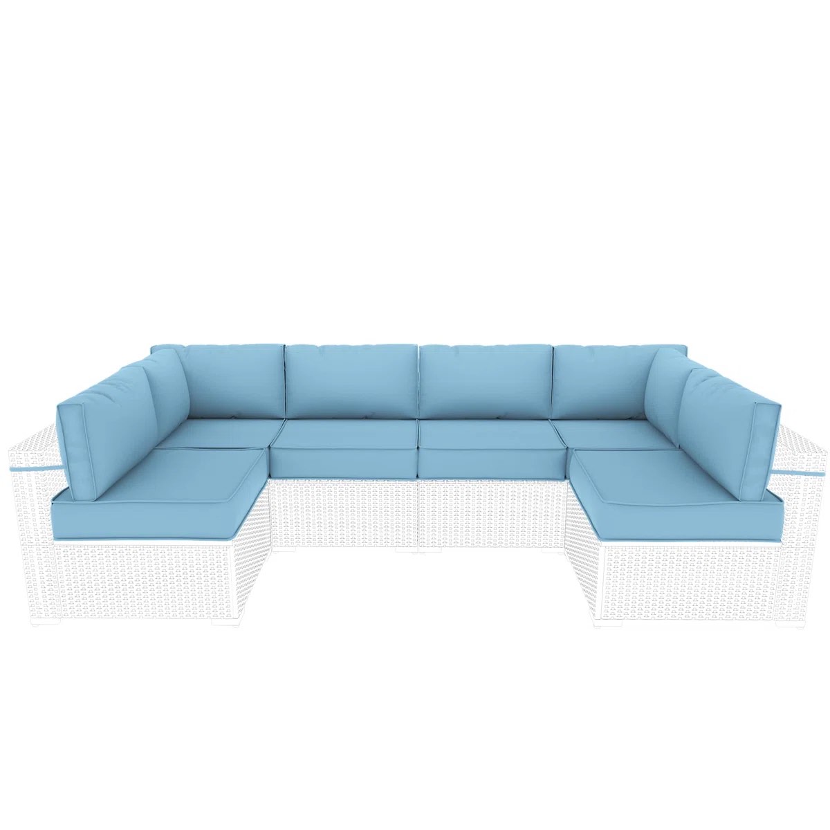 14-Piece Outdoor 4" Replacement Cushion Set Seat/Back Cushion By Hokku Designs