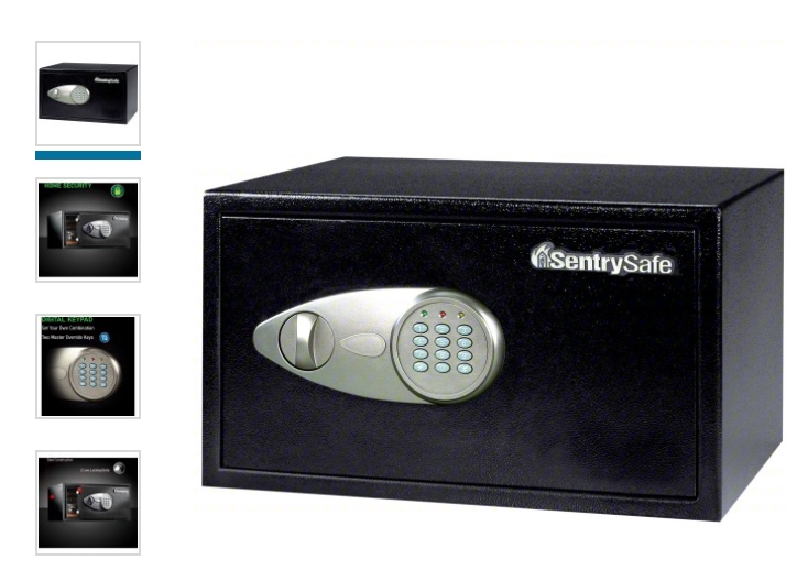 Safe: Digital Combo Lock, 0.98 cu ft Capacity, Steel, Not Fire Rated