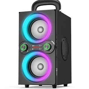 Bluetooth Speakers, 80W(Peak) Wireless TWS Portable Bluetooth Speaker, Beat-Driven Lights, 100dB Loud Stereo Speaker with BassUp, Speakers with Subwoofer for Outdoor, Party, Camping