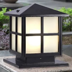 SLAWA Outdoor Post Lights Fixture, Modern Yard Entry Outdoor Column Lights with Aluminum Housing, Patio Pillar Lights Outdoor with Tempered Glass, IP65 Waterproof