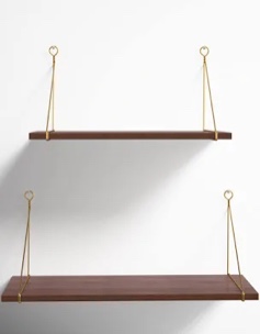 Doddington 2 Piece Bracket Shelf By AllModern Finish: Walnut Brown
