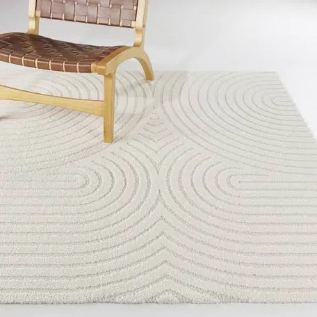 Balta Caserio Modern Arches Area Rug 5 3  x 7  - Cream