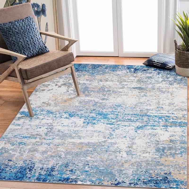 9' x 12' Abstract Style Area Rugs for Living Room Foldable Soft Distressed Rug Washable Rugs for Living Room Bedrooms Playroom Office Kitchen Mordern Non-Slip Rug See More by 17 Stories