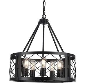 Napeague 5 - Light 19.7 - inch Dimmable Drum Chandelier with 