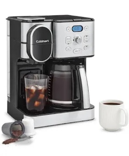 Cuisinart - 12 Cup 2-In-1 Coffee Center Coffeemaker - Black Stainless Steel