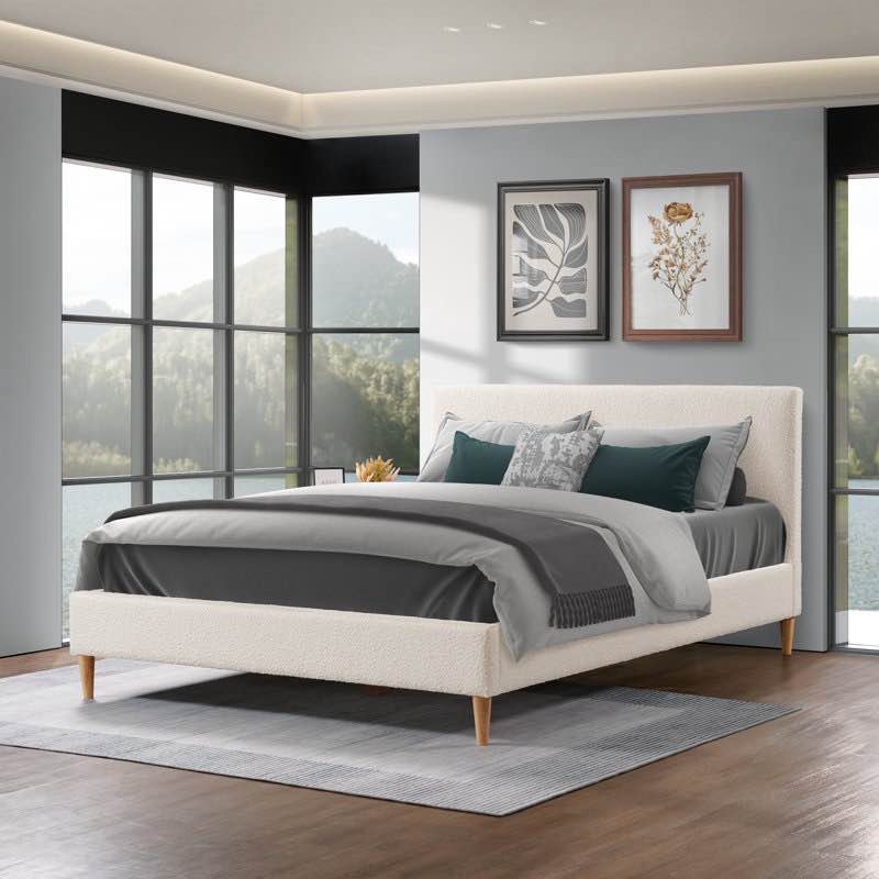 (Incomplete! No Headboard) Nova Boucle Platform Bed By Latitude Run®