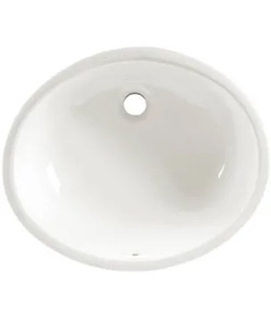 American Standard 496221.020 Ovalyn Ceramic undermount Oval Bathroom sink, 19.6" L x 17.6" W x 9" H, White
