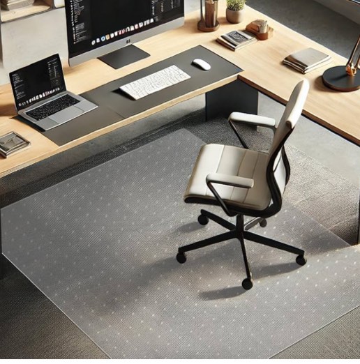 Office Chair Mat for Carpet - Desk Chair Protector Mat - Computer Chair Floor Mat for Rolling Chairs - 60" x 48", Without Lip