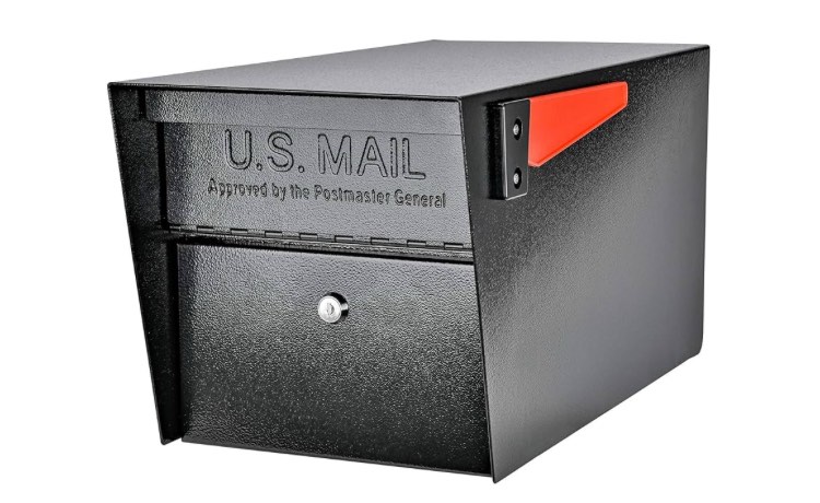 Mail Boss 7506 Mail Manager Curbside Locking Security Mailbox, Black,Large