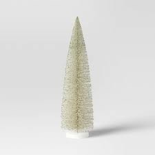 36" christmas bottle brush tree sculpture - wondershop™ white: indoor decorative object