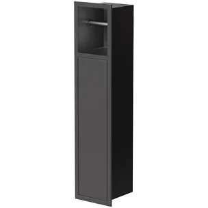 Recessed Toilet Paper Holder With Storage Cabinet For Toilet Brush