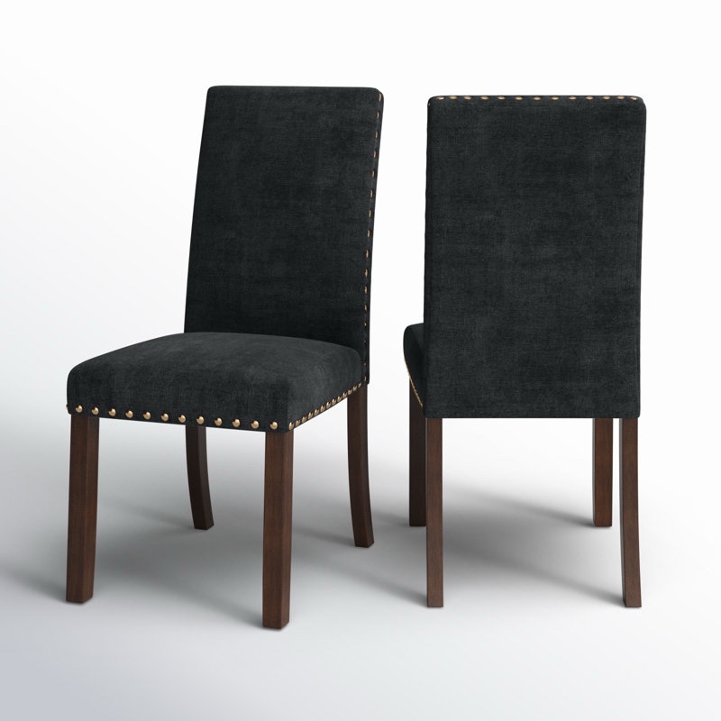 bontrager 20'' h linen dining chair - upholstered parsons side chair (set of 2)