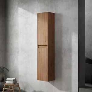 12" Bathroom Side Cabinet, 2 - Soft Close Doors, Float Mounting Design