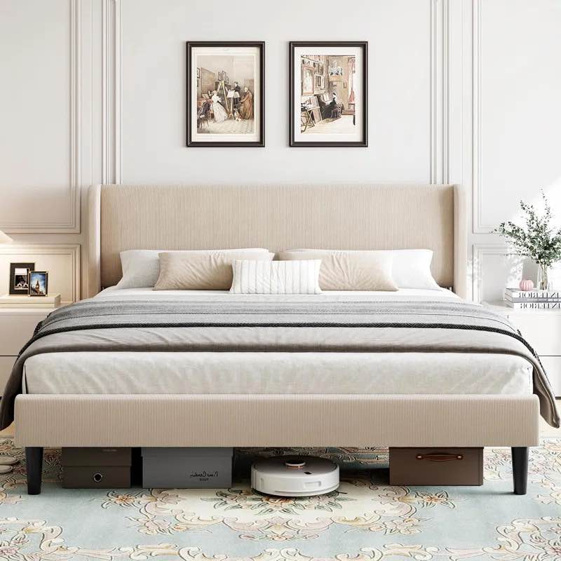 Eveline Upholstered Platform Bed Frame 